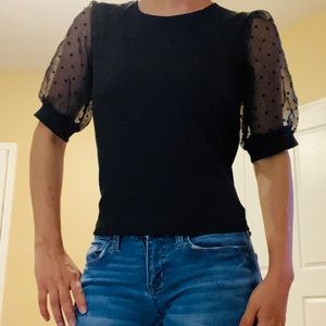 New with tags, crop top color Black